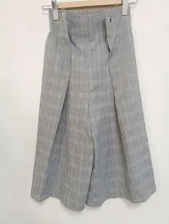 ♡在庫処分セール￥550円均一♡グレー チェック柄 ガウチョパンツ ハイウエスト