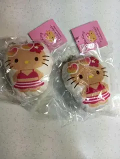 【新品未使用】日焼けキティクッションキーホルダー×２