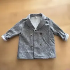 SHEIN グレー ダブルブレストジャケット 18-24M