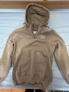 carhartt カーハート パーカー ハーフジップ 企業ロゴ 刺繍ロゴ　S