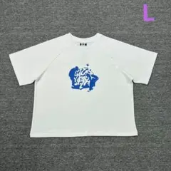 未使用 Mertra ホワイト Tシャツ Lサイズ 青いグラフィック