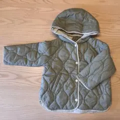 ZARA kids キルティングジャケット　フード　カーキ　98サイズ