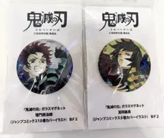 鬼滅の刃 ガラスマグネット 竈門炭治郎 冨岡義勇 2種セット