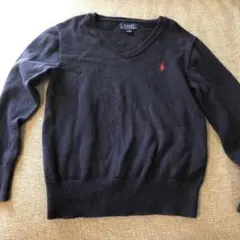 美品　Polo Ralph Lauren ブラック Vネックセーター