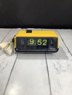CITIZENシチズンパタパタ時計デジタル電気時計　5RD025イエロー レトロ