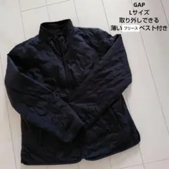 GAP キルティングジャケット Lサイズ 黒ベスト 冬