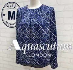 ★美品★ Aquascutum LONDON 長袖 ブラウス Mサイズのサムネイル
