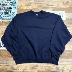 FRUIT OF THE LOOM 無地 スウェット ネイビー XL 古着