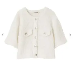 【最終値下げ】Cocodeal フラッフィーハーフスリーブニットジャケット