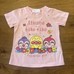 【美品】アンパンマン ガール Tシャツ 半袖 ピンク 女の子 90cm