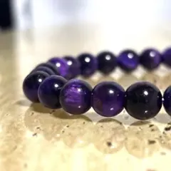 o*︎様 パープルタイガーアイ ✧ 直感・内なる強さ　粒9mm 内径17cm 重