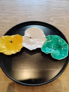 有田福泉窯3連小皿緑こうち、黄こうちのサムネイル