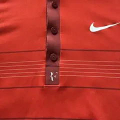 RF×NIKE ロジャーフェデラーモデル　ナイキポロシャツ　テニスウェア赤レッドのサムネイル