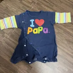 I LOVE PaPa ロンパース ネイビー マルチカラーのサムネイル