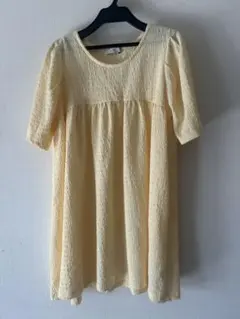 アースミュージックアンドエコロジー　イエローフレア半袖Tシャツ