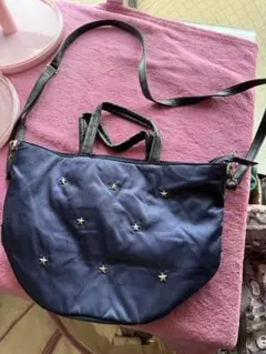 ネイビー 星型スタッズ ショルダーバッグ