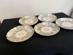 有田焼 伊万里焼 古伊万里 金彩 色絵 小皿 五寸皿 5枚 管理A4298のサムネイル