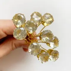 ラインストーン　かんざし　ゴールド　4本