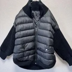 【アビトーキョー】ブラック 中綿ジャケット ニットコンビ Fサイズ レディース
