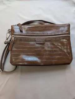 ニコアンド　型押しショルダーバッグ