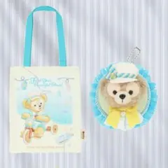 ファインドユアビューティフルブルー　トートバッグ クリップ ダッフィー　25周年