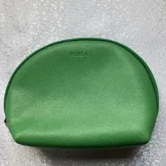 【新品未使用】FURLA グリーン ドーム型ポーチ