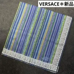 ★新品★ VERSACE ハンカチ　大判　C① 刺繍あり