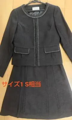 anySiS セットアップ ジャケット スカート スーツ ブラック セレモニー