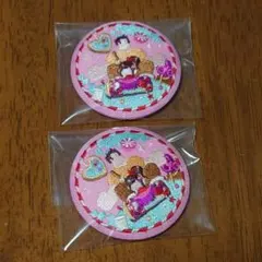 ディズニー　刺繍缶バッジ2 シュガー・ラッシュ　2個セット