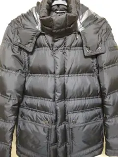 【最安値】BLACK LABEL フード付きダウンジャケット L ブラック