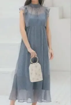 【美品】ドリードール　フレアスリーブプリーツドレス　ワンピース　バックリボン