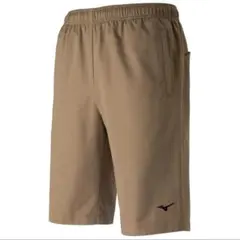 ミズノ　チノハーフパンツ　トレーニングパンツ　スポーツ　ロゴ刺繍　スピンドル仕様