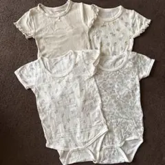 ベビー肌着 4枚セット ホワイト系