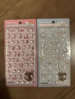 ハローキティ　シナモロール ボンボンドロップミニシール2点セット