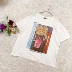 【ZARA】ヴィンテージ風グラフィックTシャツ Mサイズ ホワイト