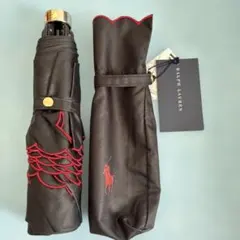 RALPH LAUREN 折りたたみ傘 ブラック レッドのサムネイル