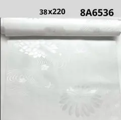 8A-6536 着物長襦袢生地　ポリエステル 白　　　38x220