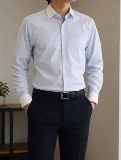 ONLY オンリー ワイシャツ スリムフィット ストライプシャツ ビジネスマン