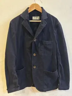 ハリウッドランチマーケット　ネイビー ストレッチテーラードジャケット1