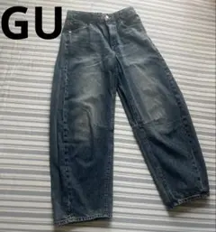 GU バレルレッグジーンズ　L