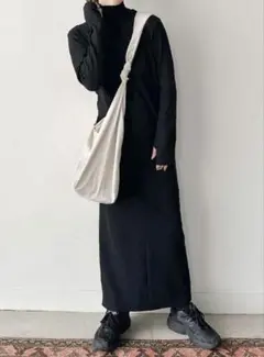 select MOCA by son フィンガースリーブプチハイリブワンピース
