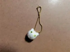 【ハンドメイド】ねこかおキーホルダー（しろねこ）のサムネイル