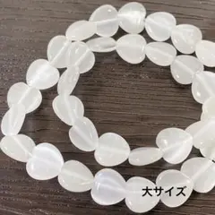 hu430/SALE！人工石◇キャッツアイ ハート形 大サイズ1連