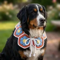 ペット用　つけ襟　スタイ　ハンドメイド
