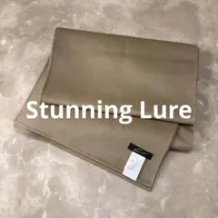 新品同様★スタニングルアー★カシミヤ混 ウールストール キャメル F