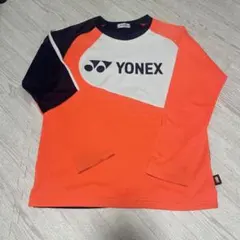 YONEX 長袖シャツ オレンジ/ホワイト