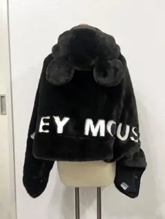 【美品】ディズニー ミッキー フード付き ブランケット ブラック　4way