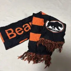 Merced Bears フリンジマフラー オレンジ黒