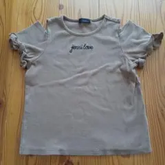 jenni love フリル袖 Tシャツ ブラウン