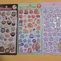 【和柄】新作 正規品 ボンボンドロップシール 3枚セット